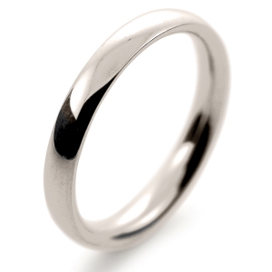 Court Medium -  2.5mm (TCM2.5 W) White Gold Wedding Ring